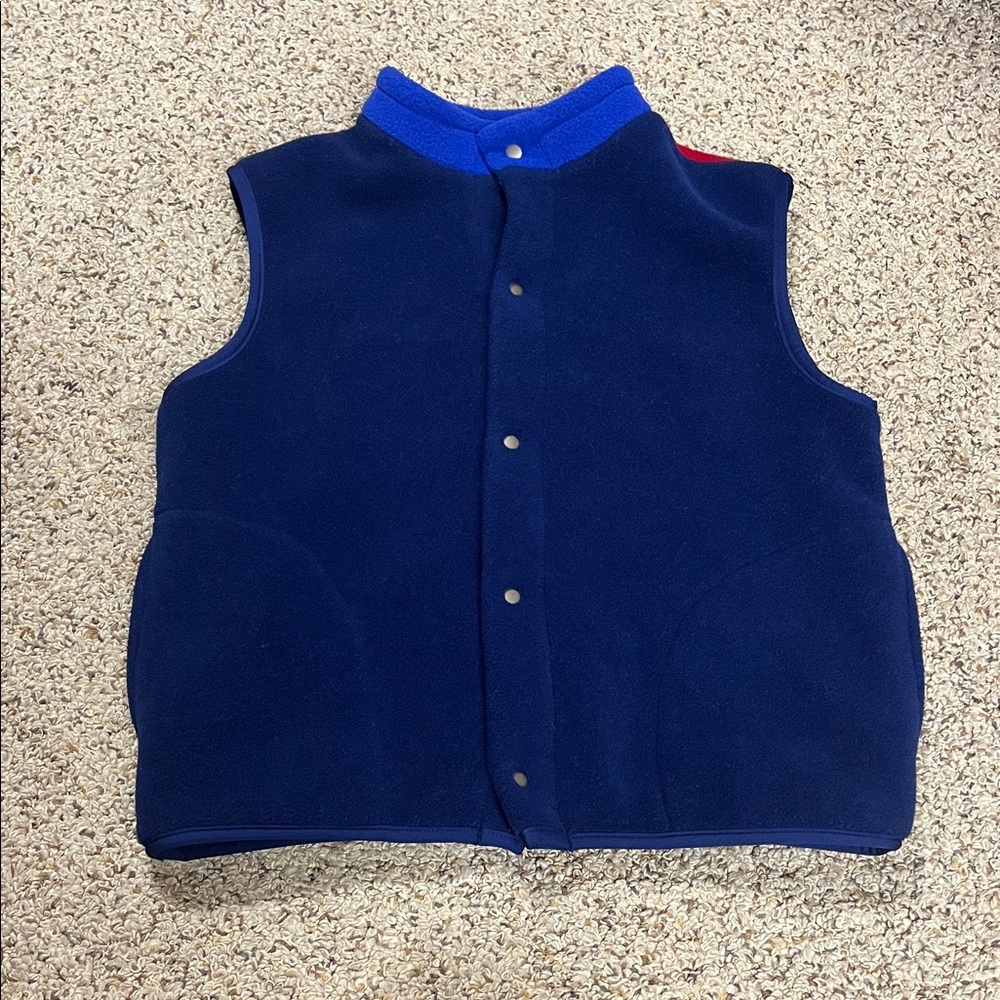 Kids Navy Blue Fleece Vest